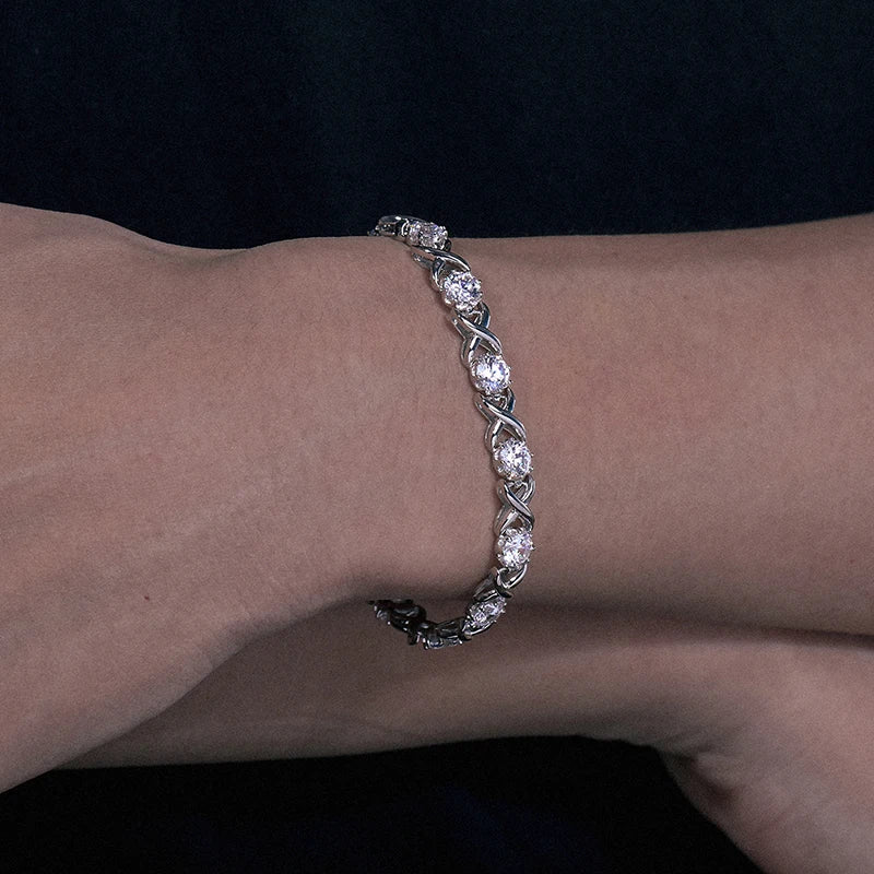 3-8mm Moissanite Full Diamond Bracelet