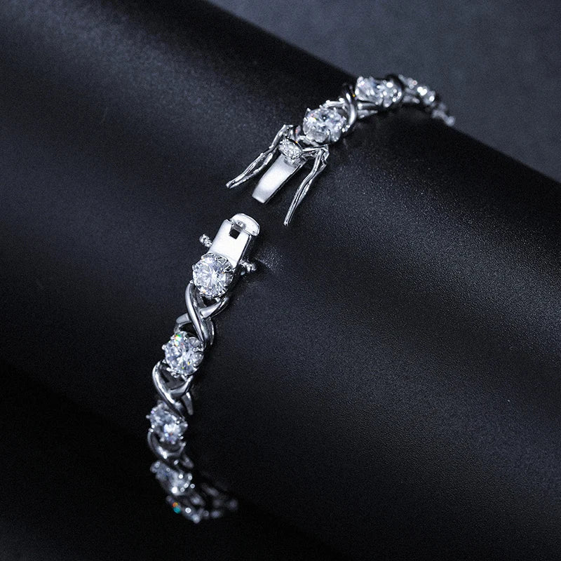 3-8mm Moissanite Full Diamond Bracelet