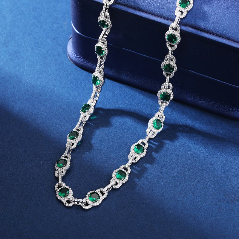 7mm Moissanite Prong Link Chain